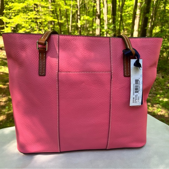 Dooney & Bourke Pebble Leather Lexington Shopper Bubble Gum Pink NWT - Picture 7 of 10
